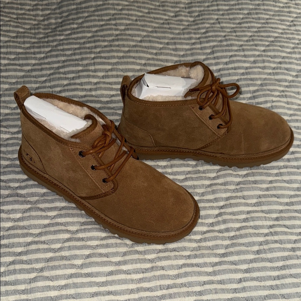 UGG Tan Suede/Shearling Chukka Boots NWOT!